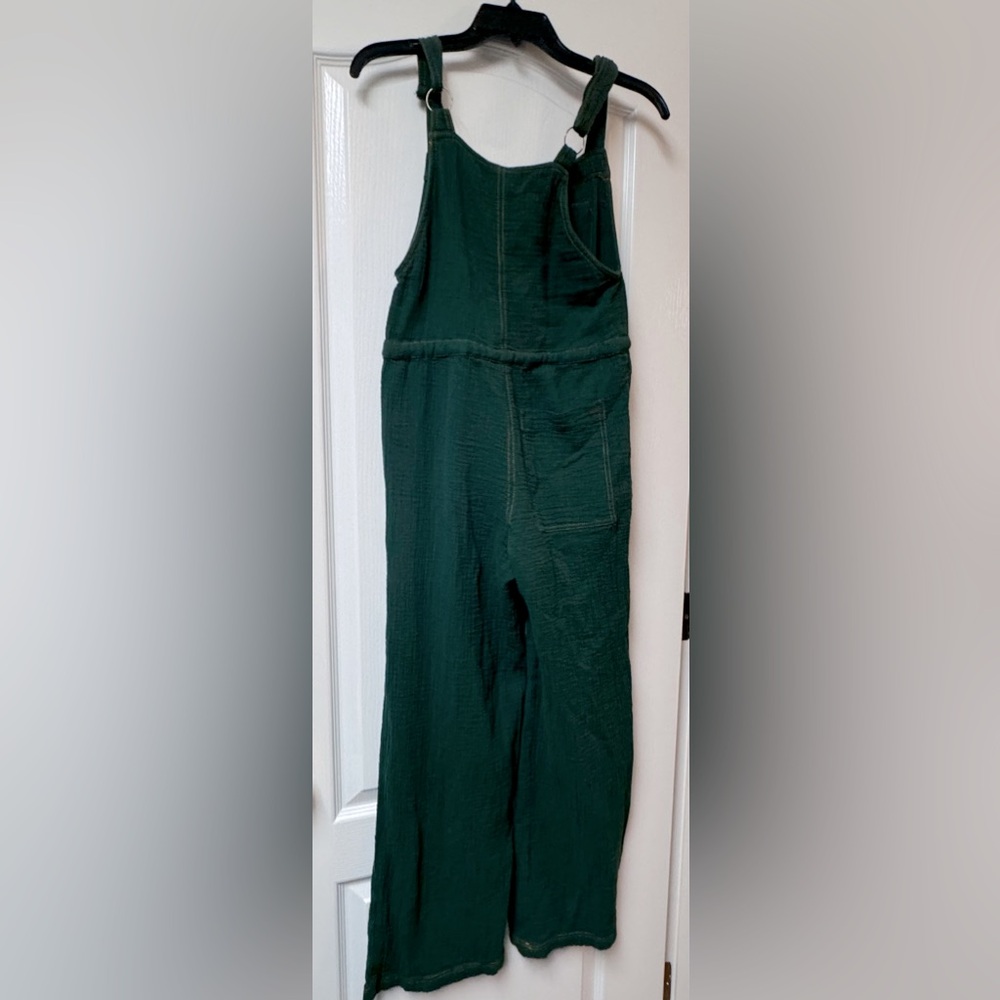 Urban Outfitters - Tina textured jumpsuit. Green with yellow stitching. Size XS. - Picture 7 of 10